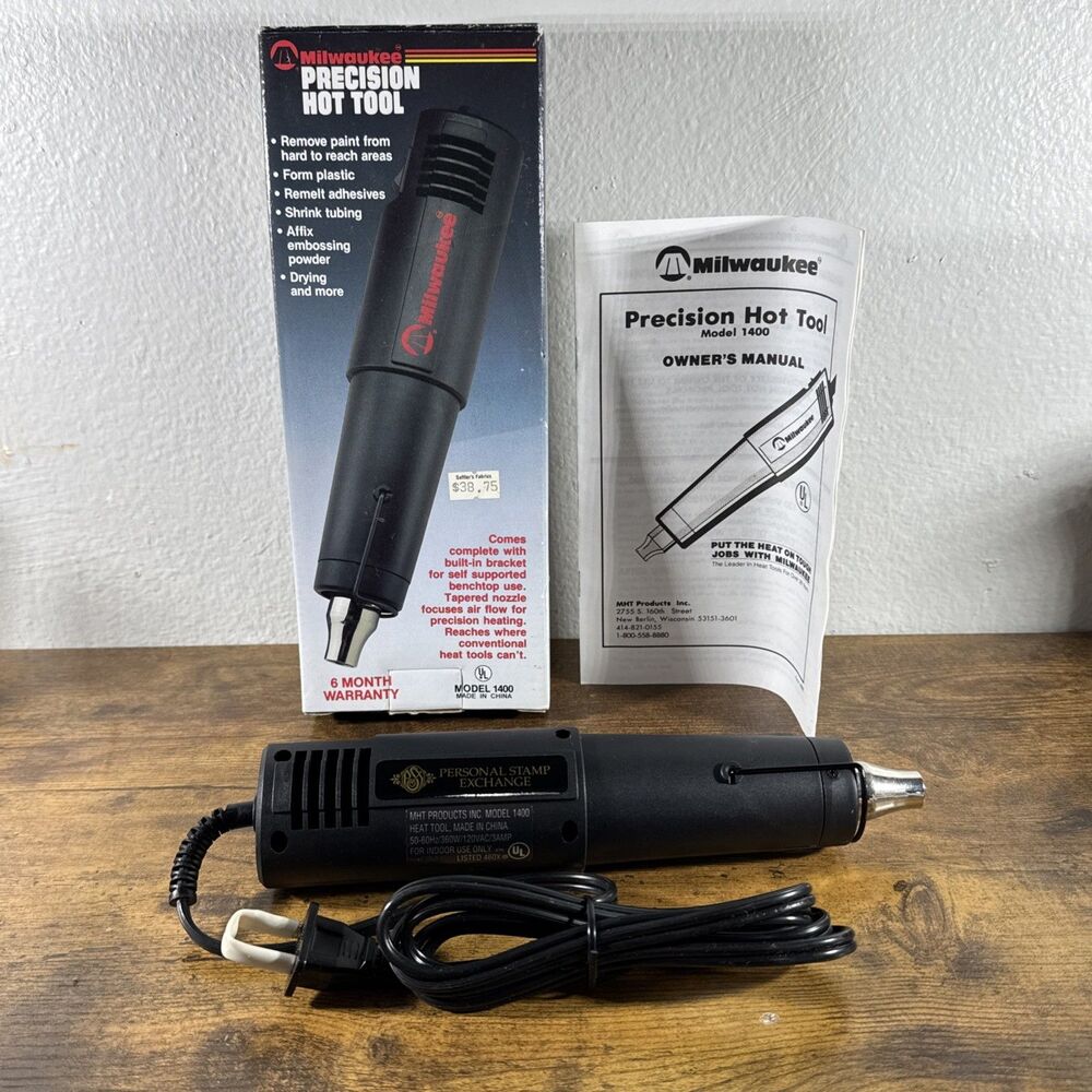 Milwaukee Heat Tool Heat Gun Model 1400 Tapered Nozzle Black